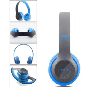 Casque Stéréo Sans Fil P47 Bluetooth Bleu