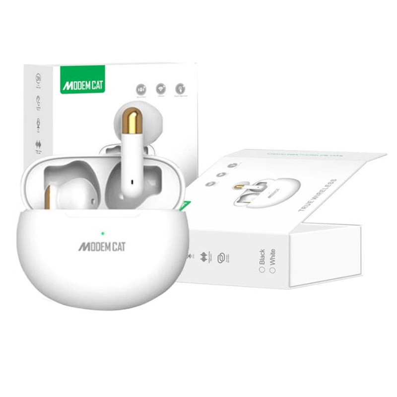 Ecouteurs Bluetooth Modem Cat MTW05 Blanc