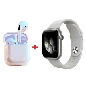 Montre Connectée W26 Pro Max Série 8 + Earbuds Silver